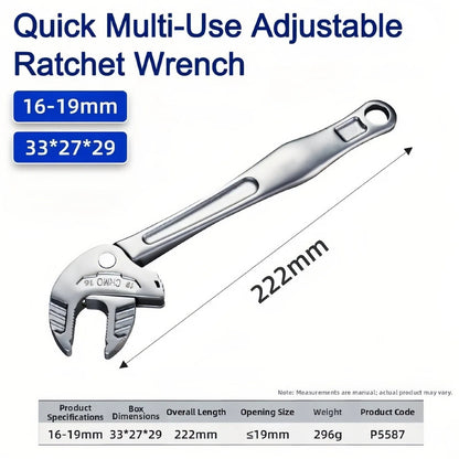 TyiiPlus Self-Setting Spanner - Heavy-Duty Adjustable Crab Claw Wrench