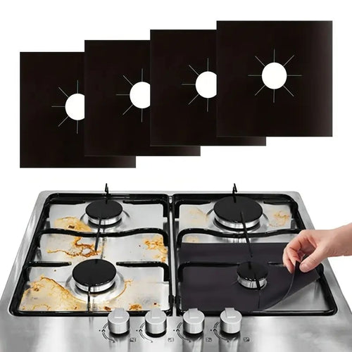 🥘Reusable Gas Stove Burner Liners♻️ (Set of 4)