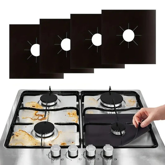 🥘Reusable Gas Stove Burner Liners♻️ (Set of 4)
