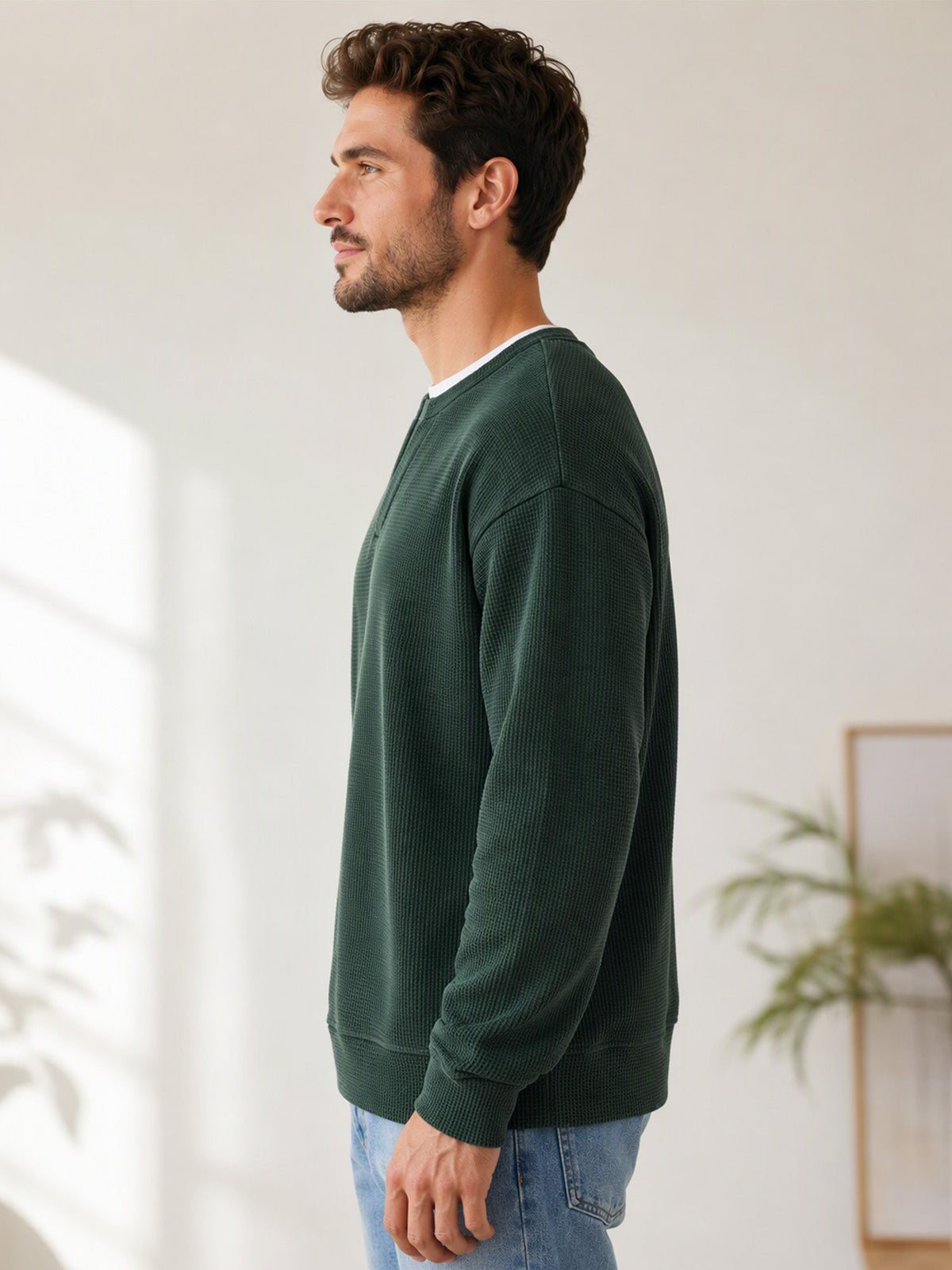 Layered Comfort Waffle Tee