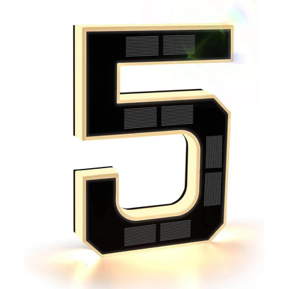 9 Inch Solar-Powered Lighted House Numbers