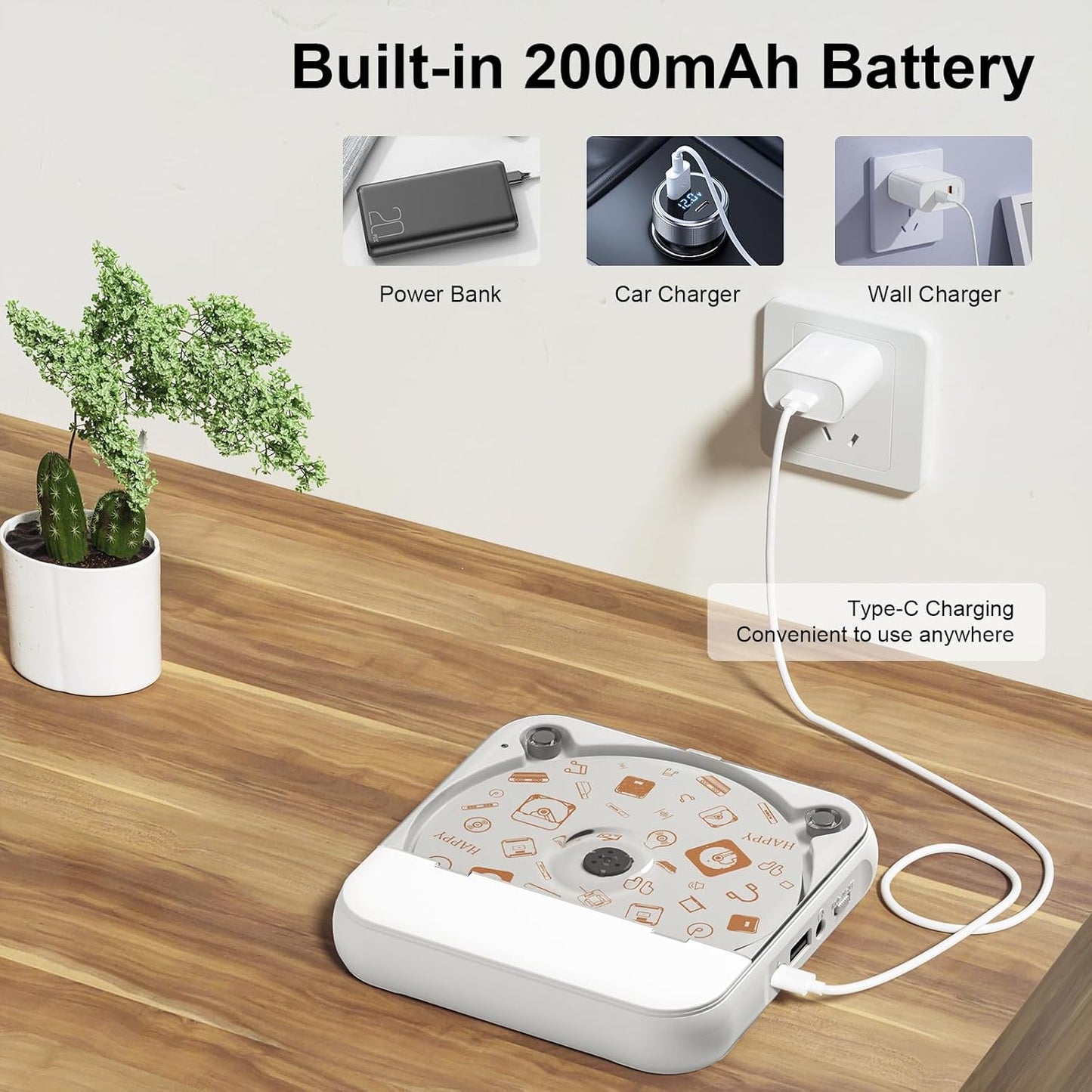 Portable Bluetooth CD Player ❤️ The Perfect Gift for Music Lovers