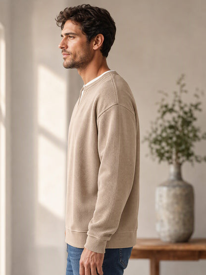 Layered Comfort Waffle Tee