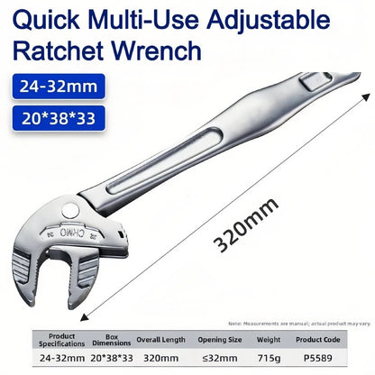 TyiiPlus Self-Setting Spanner - Heavy-Duty Adjustable Crab Claw Wrench
