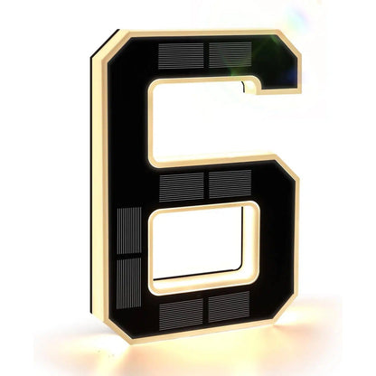 9 Inch Solar-Powered Lighted House Numbers