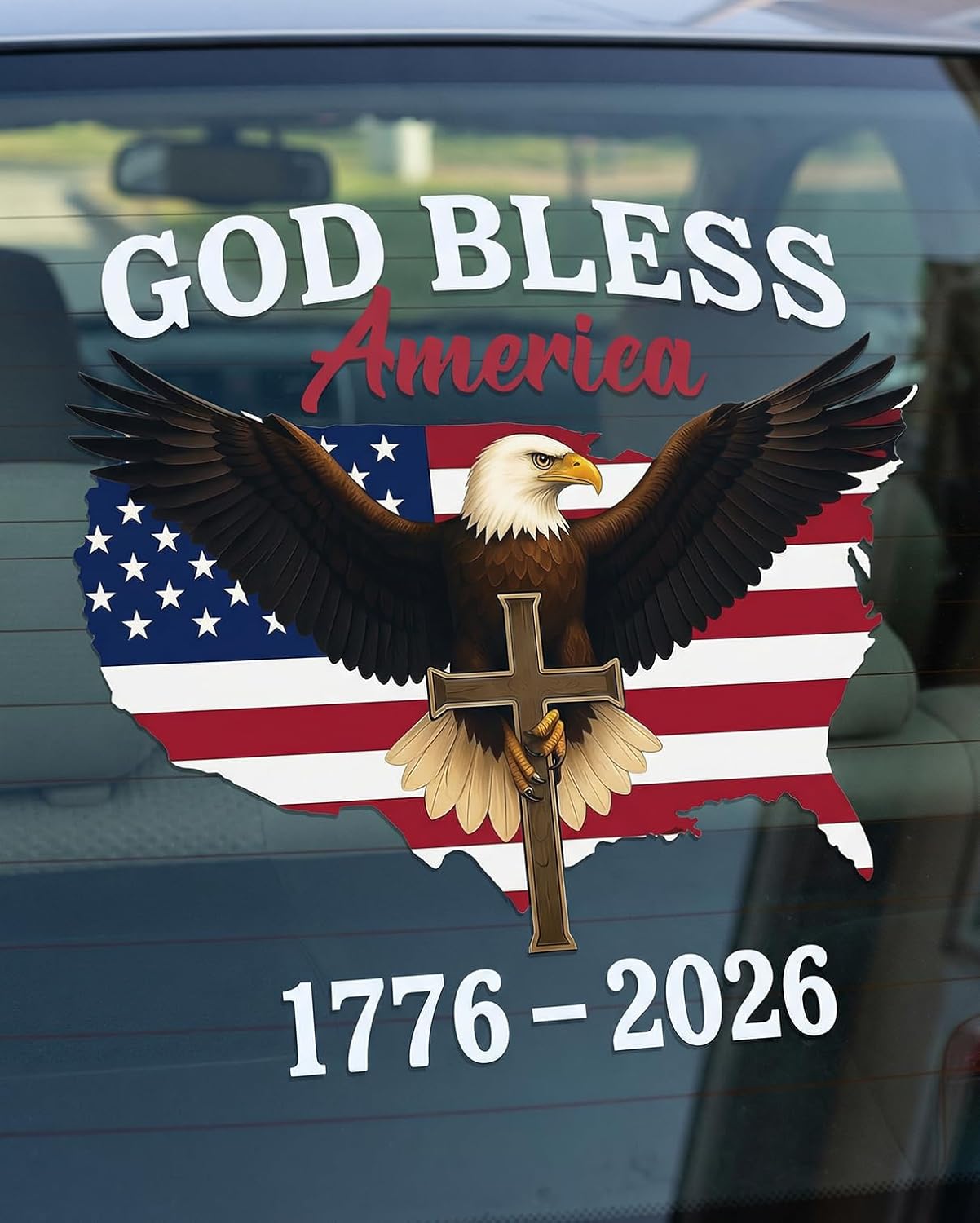 God Bless America 250th Anniversary Car Decal