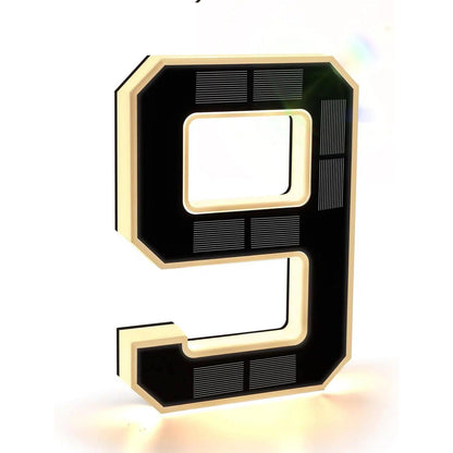 9 Inch Solar-Powered Lighted House Numbers
