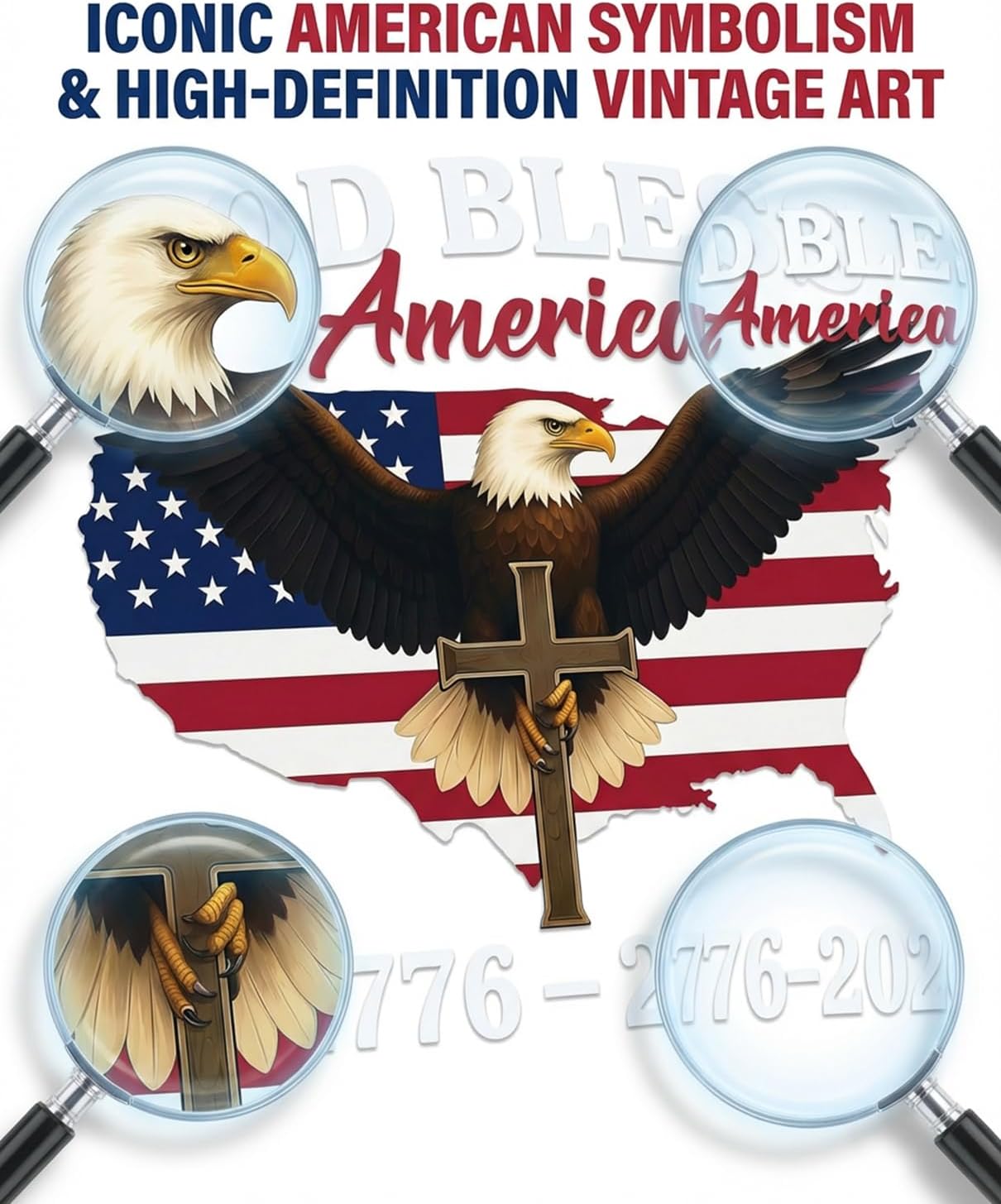 God Bless America 250th Anniversary Car Decal