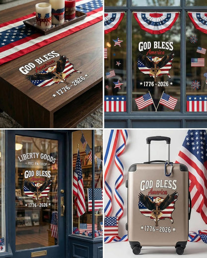 God Bless America 250th Anniversary Car Decal