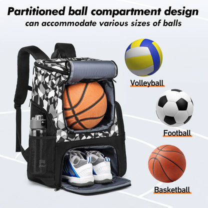 Sport Backpack with Separate Ball Holder & Shoes Compartment