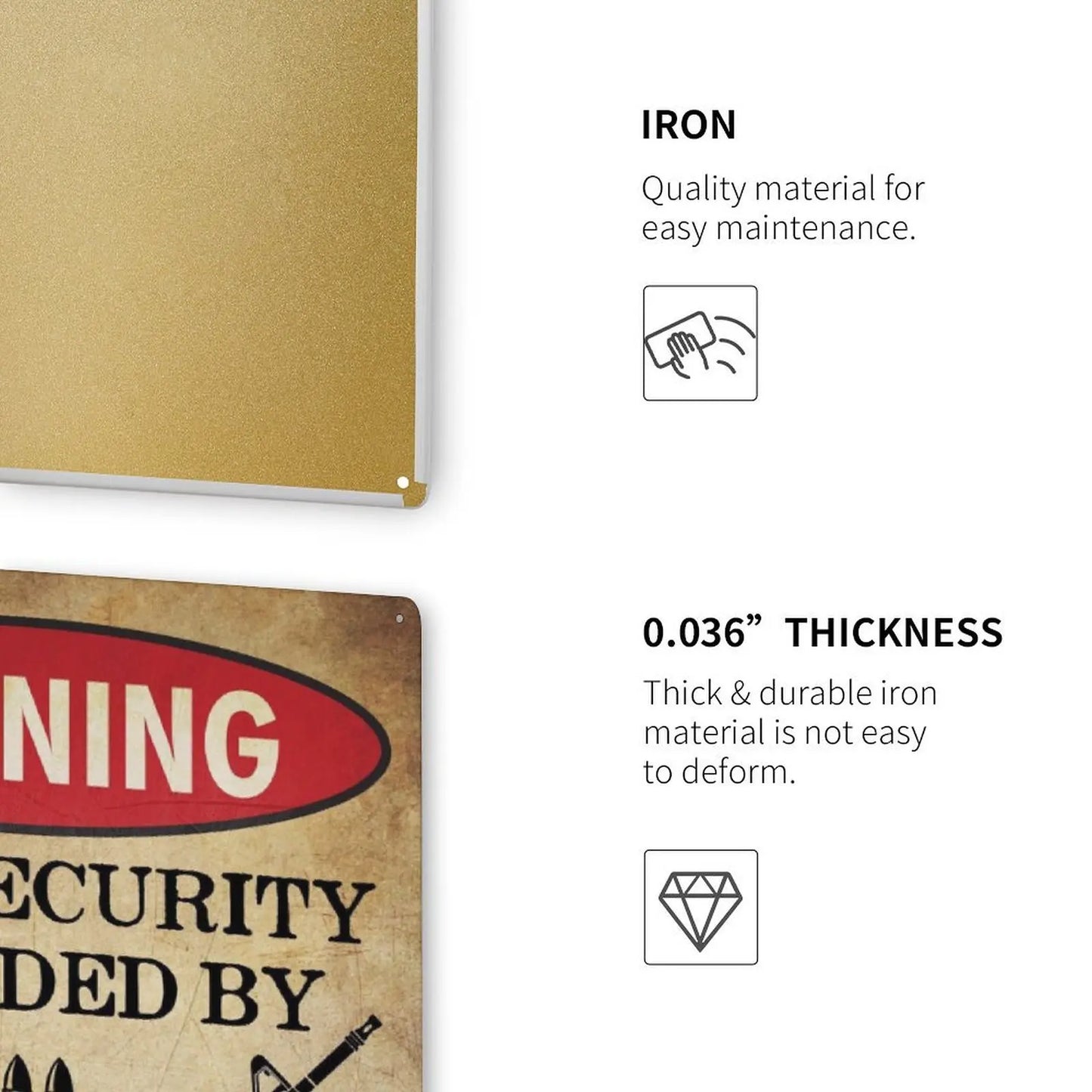 "Home Security Provided by Multiple Wireless Devices" Funny Metal Sign - 8×12 Inch
