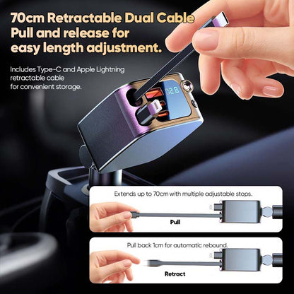 Multi-functional Universal Retractable Super-Fast Car Charger