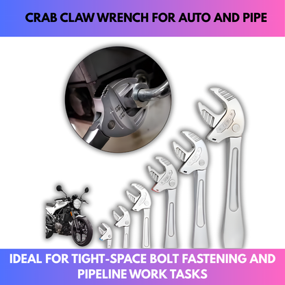 TyiiPlus Self-Setting Spanner - Heavy-Duty Adjustable Crab Claw Wrench