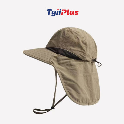 Unisex UV Protection Bucket Hat with Neck Flap – Breathable Sun Hat for Hiking, Fishing & Outdoor Adventures (Adult & Kids)