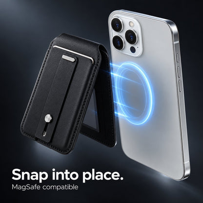 Magnetic Wallet Card Holder with Built-in Locator – Works with Apple Find My, RFID Blocking & MagSafe Stand 📱💳