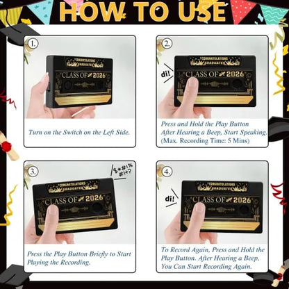 🎓 Voice Recordable Graduation Greeting Card