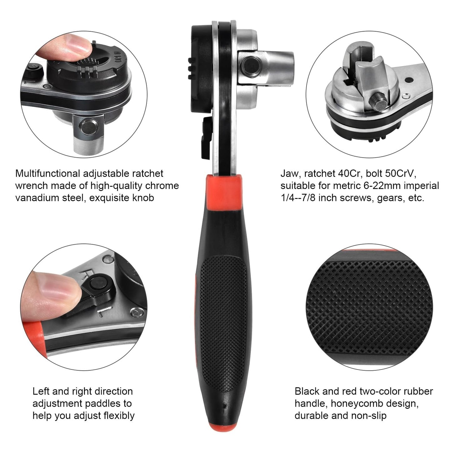🔧Adjustable Ratchet Wrench Kit for 0.25-0.9in Screw