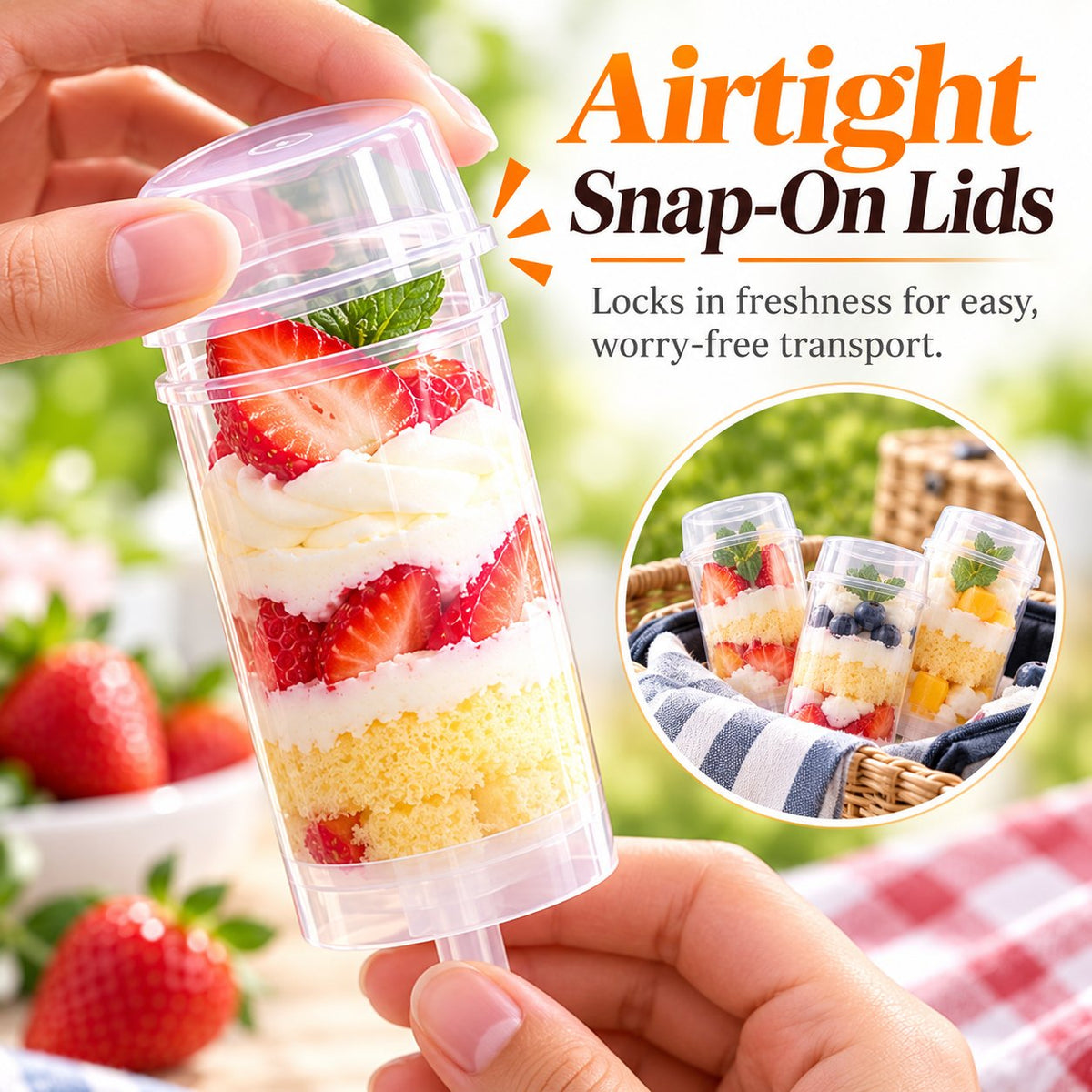 🧁Tyiimax™ Clear Push Pop Containers for Layered Desserts