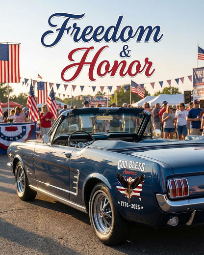 God Bless America 250th Anniversary Car Decal