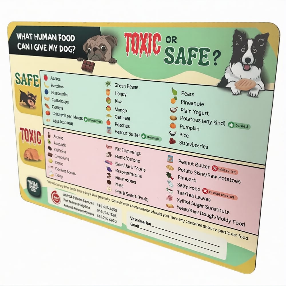 "Can My Dog/Cat Eat This?" Magnet – The Ultimate Quick Guide for Pet Parents! Animal Refrigerator Kitchen Magnet