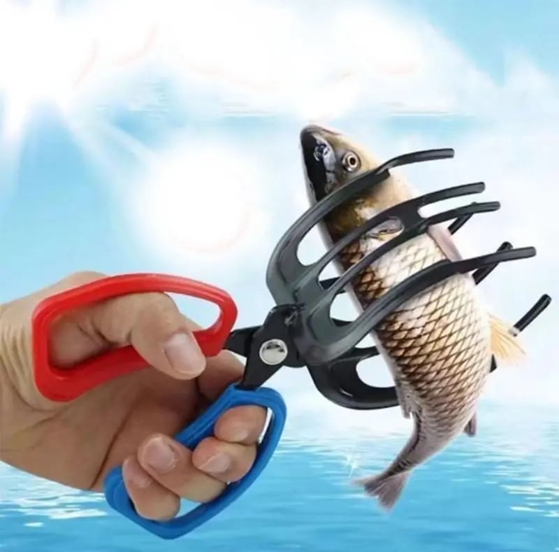 🎣3-Claw Fish Gripper | Non-Slip Handle & Rust-Proof | Essential Fishing Gear for Freshwater & Saltwater