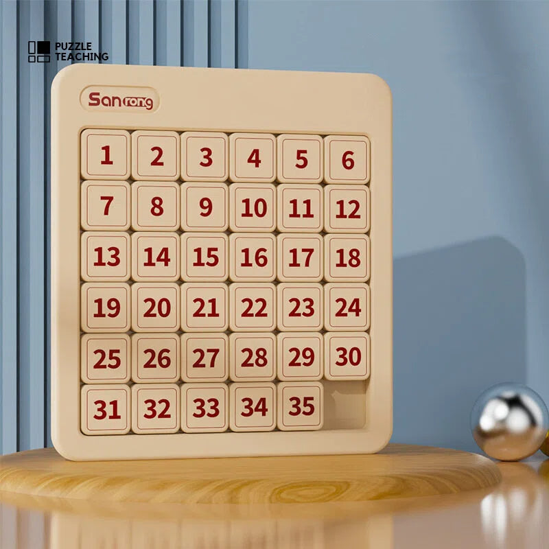 Magnetic Sliding Number Puzzle Game