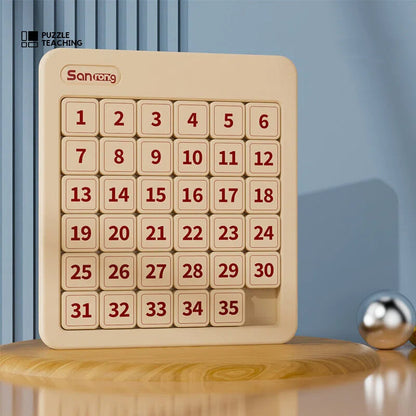 Magnetic Sliding Number Puzzle Game