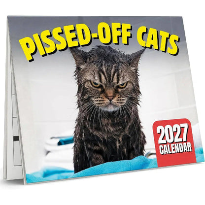 PISSED-OFF CATS 2027 Wall Calendar - Funny Gift for Cat Lovers