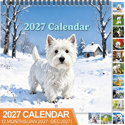 🐶 2027 West Highland White Terrier Calendar – 12 Months of Charming Dog Portraits & Happy Moments