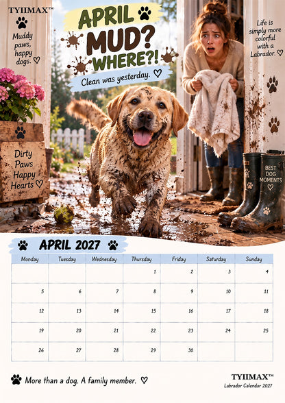 TYIIMAX™ Labrador Calendar 2027 – Funny 12-Month Wall Calendar for Labrador Lovers & Dog Owners