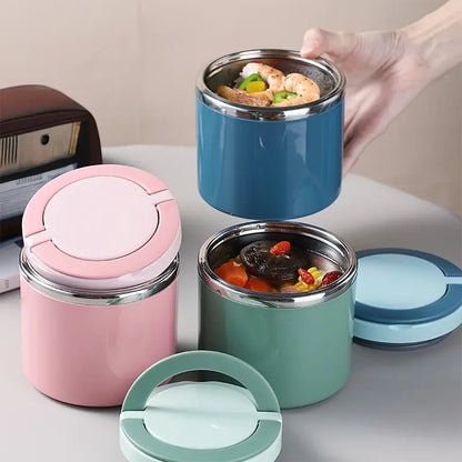 TYIIMAX™ Stainless Steel Insulated Lunch Box with Handle – Leakproof Stackable Food Container for Office, School & Travel