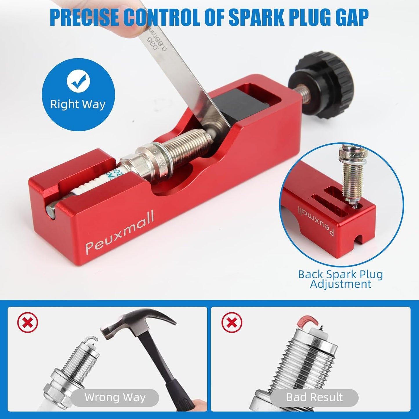 🛠️Spark Plug Gap Tool with Feeler Gauge
