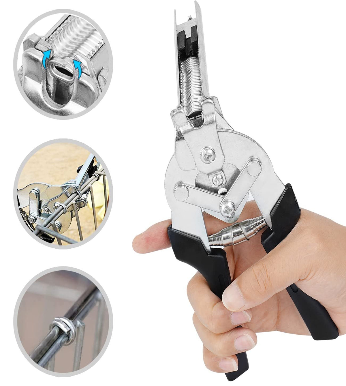 TYIIMAX™ M-Type Hog Ring Pliers Kit – Semi-Automatic Spring-Loaded Fence & Cage Repair Tool
