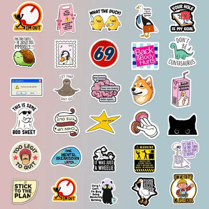 ✨130pcs Funny Stickers for Adults – Prank Meme (Dirty) Hilarious Sticker Pack(Waterproof & No Residue)