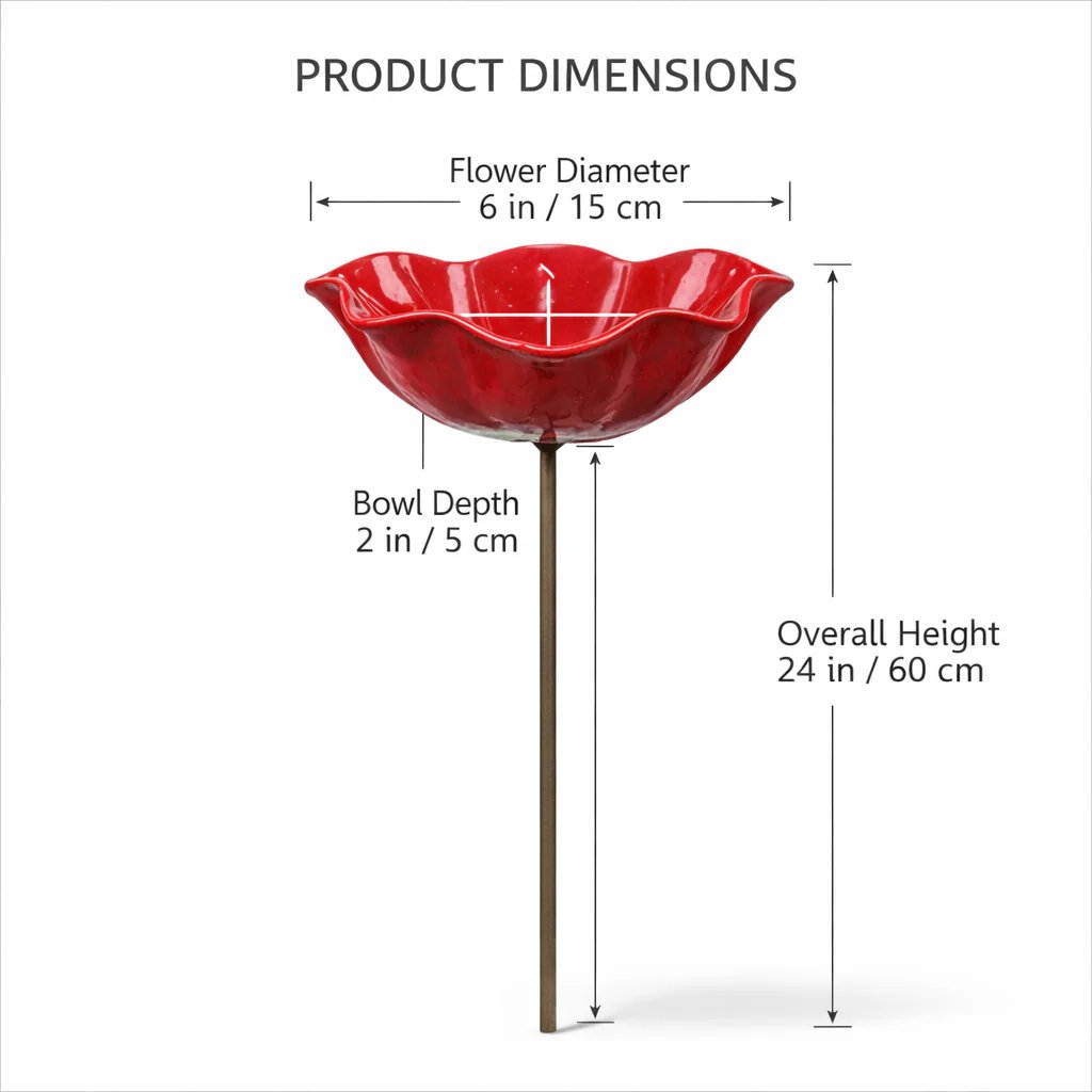 Handmade Metal Flower Garden Stake🐦