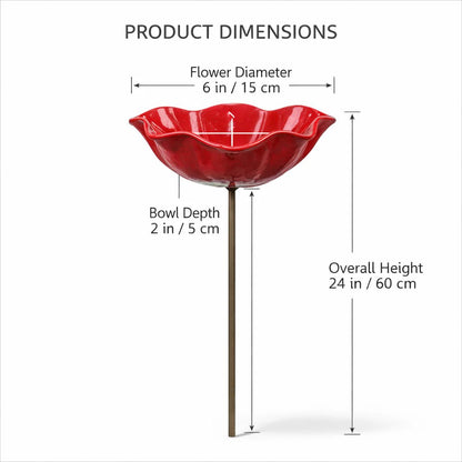 Handmade Metal Flower Garden Stake🐦