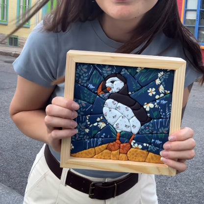 🧵 No-Sew Kinusaiga Fabric Art Kit – DIY Fabric Tucking Wall Art with Frame & Tools
