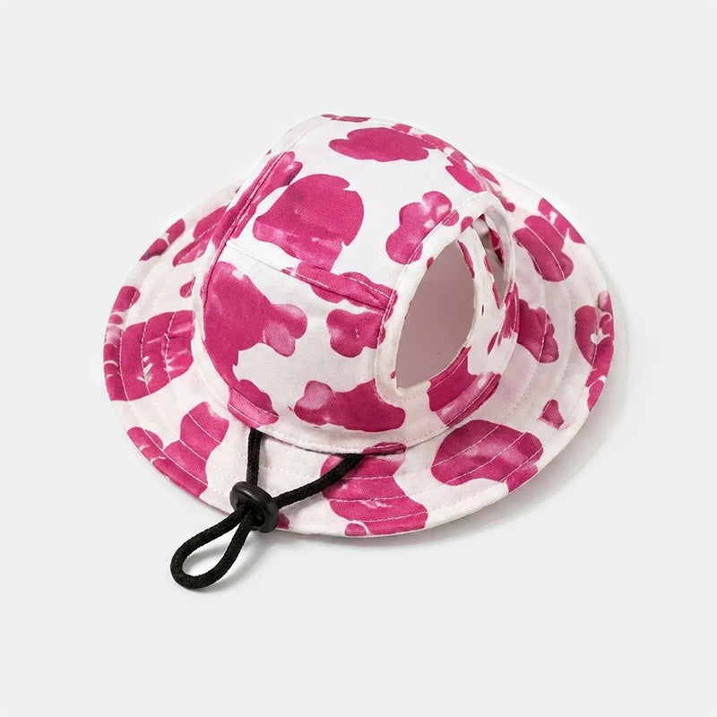 🐾 Cute Printed Pet Bucket Hat – Breathable Sun Hat for Dogs & Cats