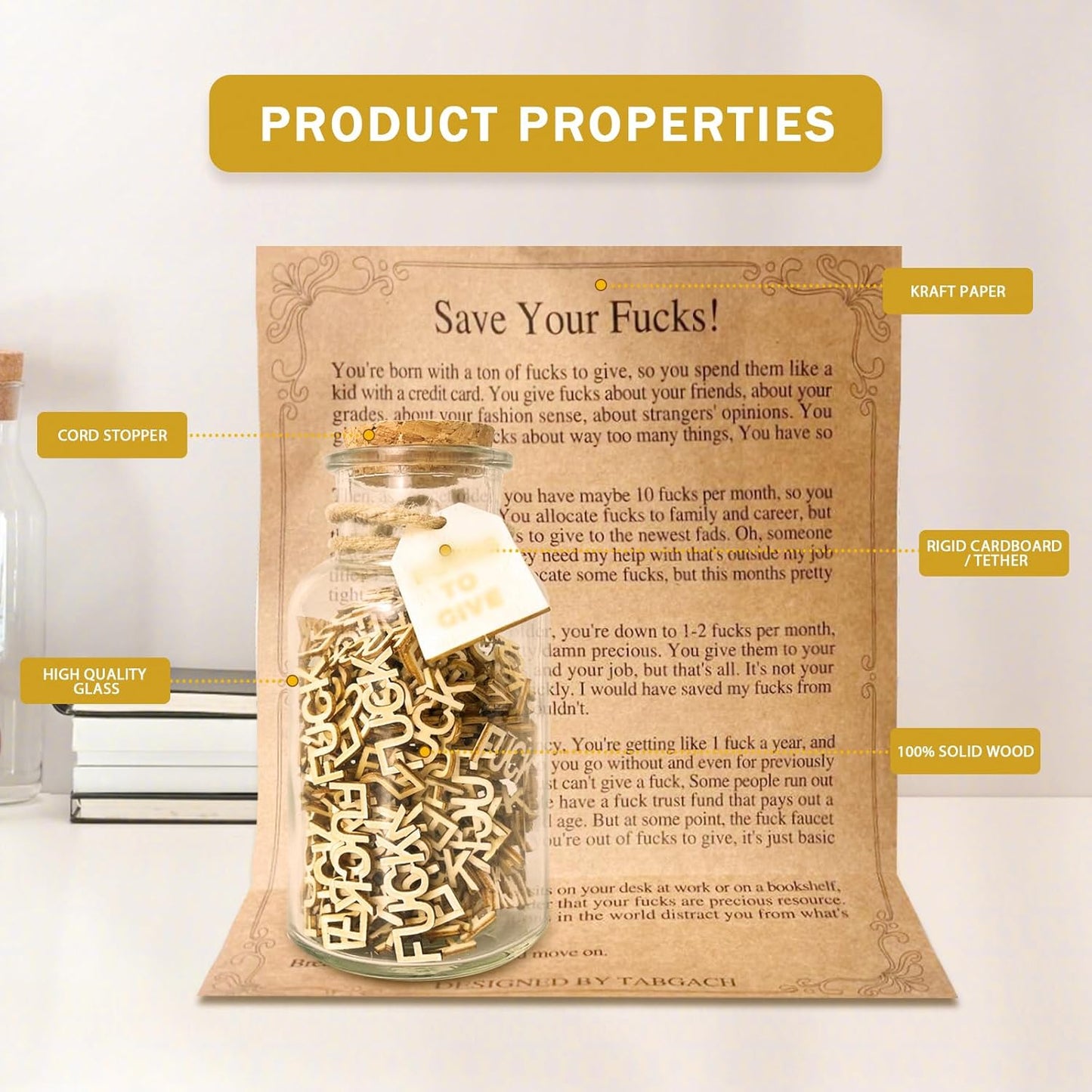 F*cks to Gift Jar🎁Hilarious Gift for Friends & Colleagues