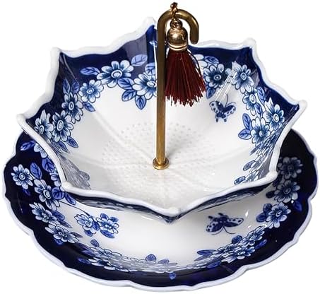 Umbrella-shaped Blue and White Porcelain Tea Strainer & Coffee Filter