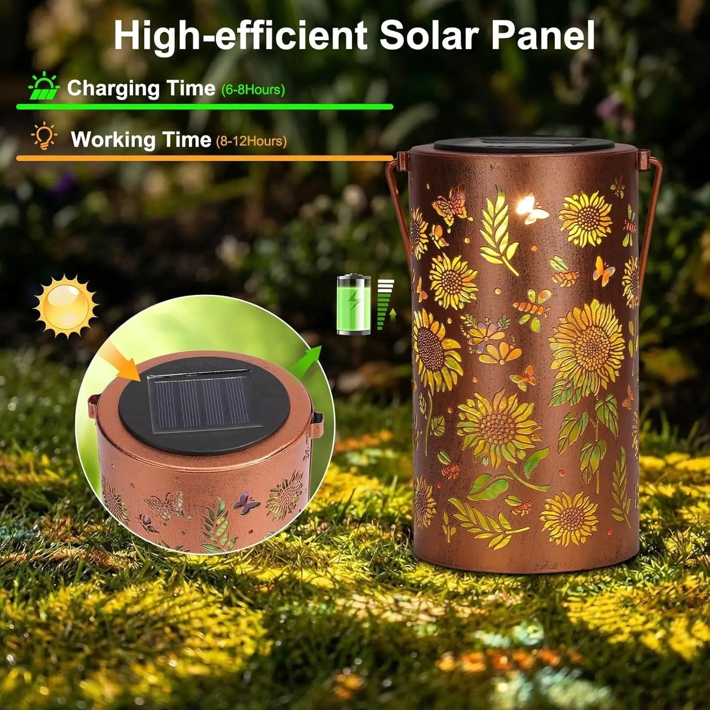 🌻 Colorful Sunflower Glow Solar Garden Lantern