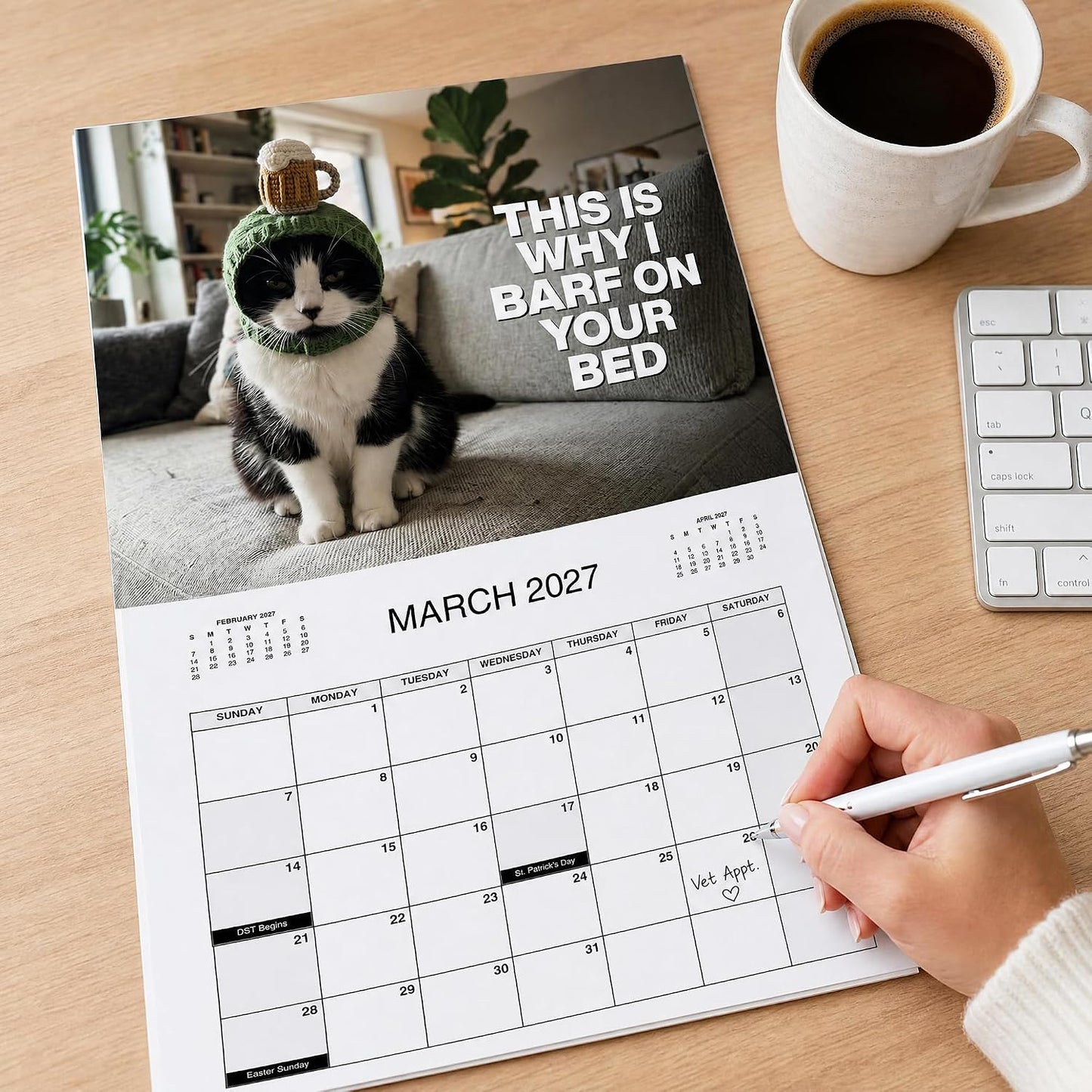 PISSED-OFF CATS 2027 Wall Calendar - Funny Gift for Cat Lovers