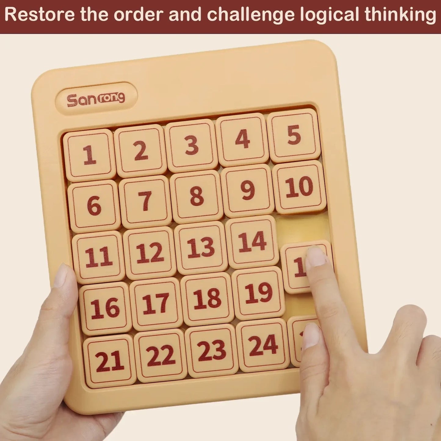 Magnetic Sliding Number Puzzle Game