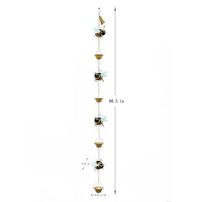 🐝Whimsical Bee Rain Chain — Transforming Rainy Days into a Garden Spectacle