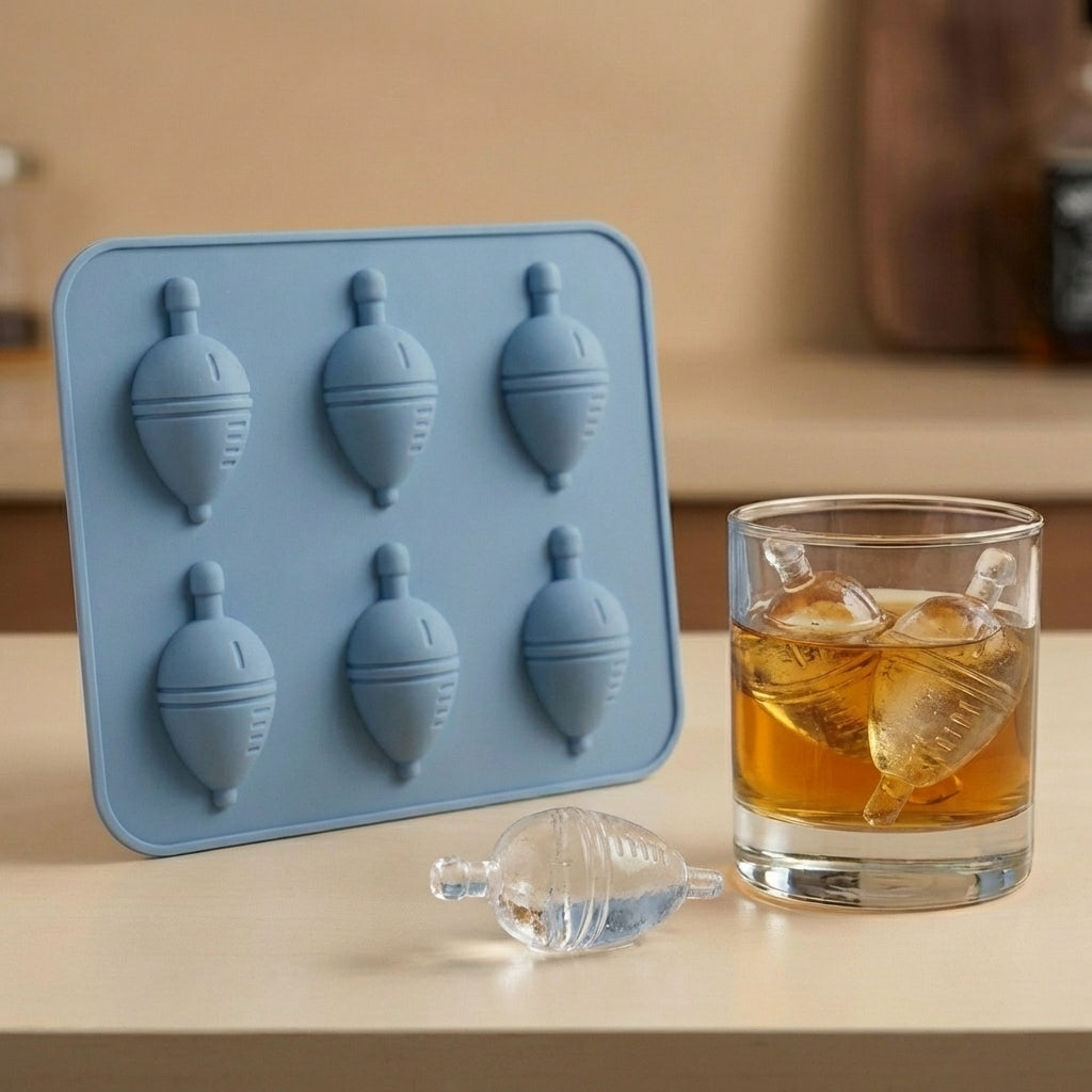 Fishing-Themed Silicone Ice Mold Set – Fun Ice Cubes for Anglers & Party Drinks