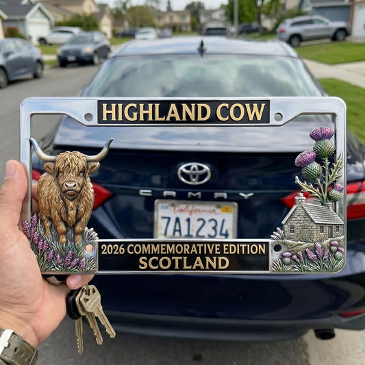 🐂 Highland Cow Commemorative Edition License Plate