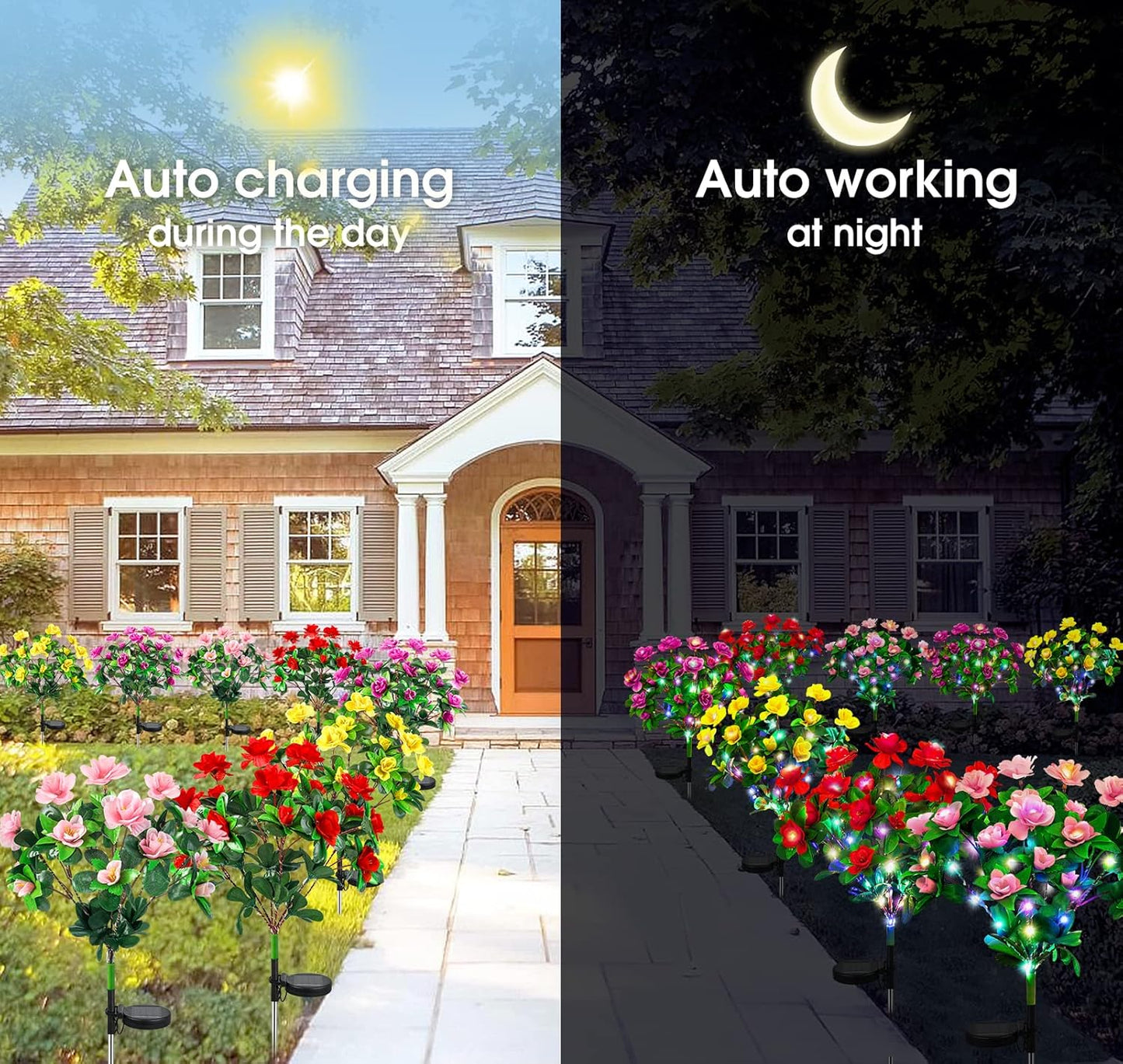🌸✨ EverGlow Memorial Garden Bloom Lights – Featuring Ultra-Realistic Artificial Petals, Solar-Powered & Weatherproof🏡🌪️