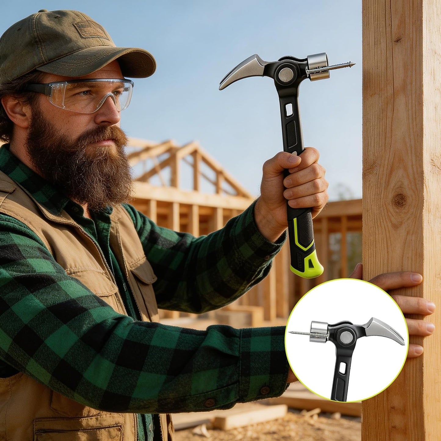 Multifunctional Forged Steel Magnetic Claw Hammer Tool