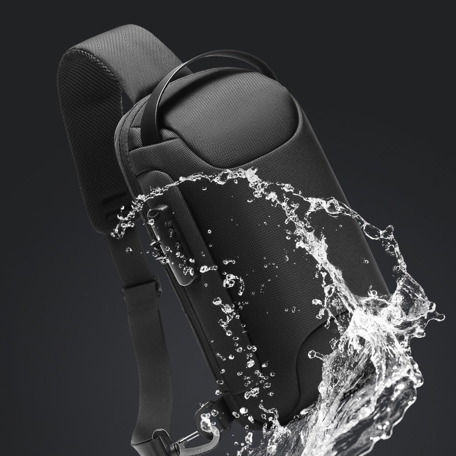 Waterproof Anti-Theft Sling Crossbody Chest Bag with USB Charging Port