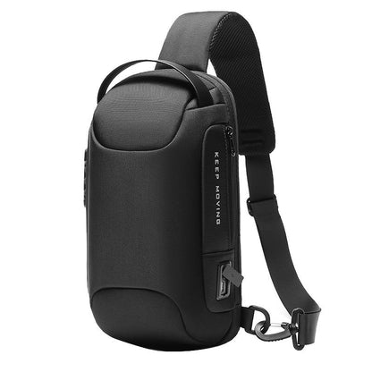 Waterproof Anti-Theft Sling Crossbody Chest Bag with USB Charging Port